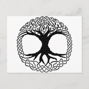 Carte Postale Arbre de vie Yggdrasil Norse wicca mythologie