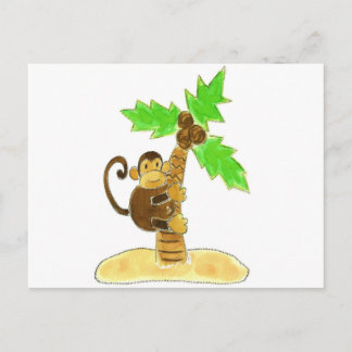Carte Postale arbre d'escalade singe
