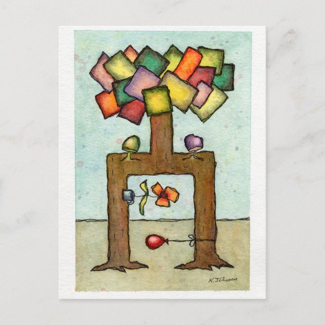 Carte postale "Arbre Mariage" (Devant)