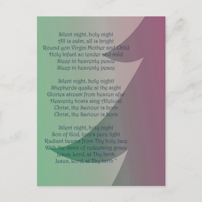 Carte Postale Arbre nocturne silencieux (Devant)