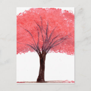 Carte Postale Arbre rose