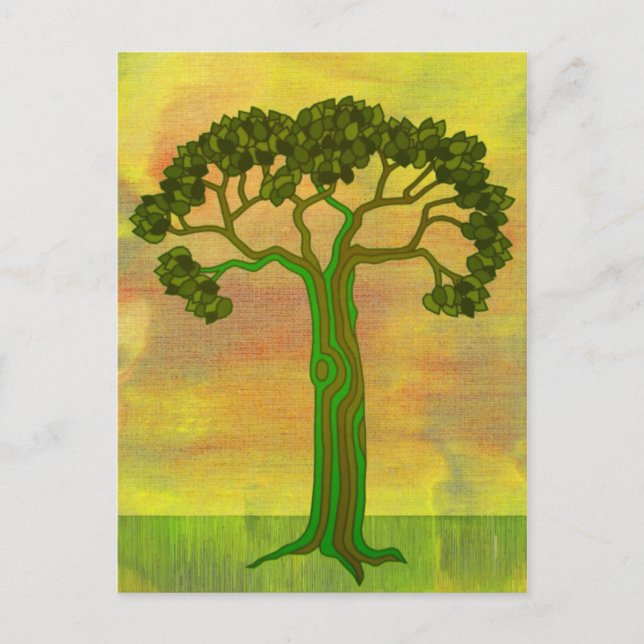 carte postale arbre vert (Devant)