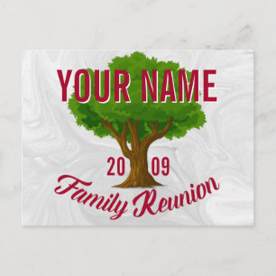 Carte Postale Arbre vivant Réunion familiale personnalisée