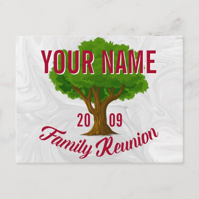 Carte Postale Arbre vivant Réunion familiale personnalisée (Devant)