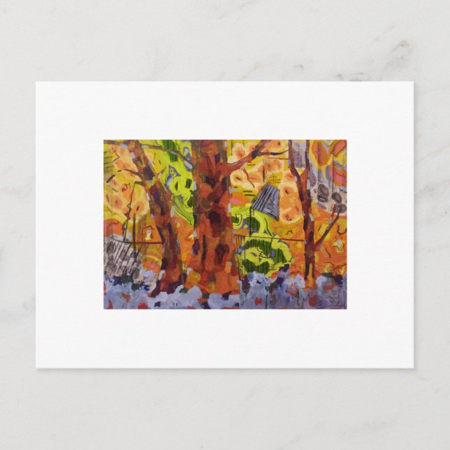 Carte Postale Arbres Abstraits (Devant)