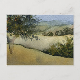 Carte postale "Arbres dans un champ #1"