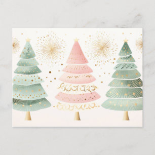 Carte Postale Arbres de Noël élégants