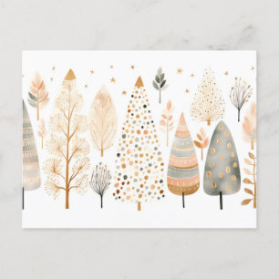 Carte Postale Arbres de Noël élégants