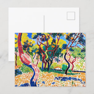 Carte Postale Arbres en Collioure   Andre Derain  