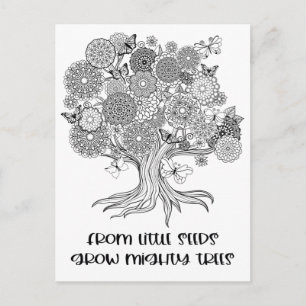Carte Postale Arbres puissants Positivité Mindfulness Couleur de