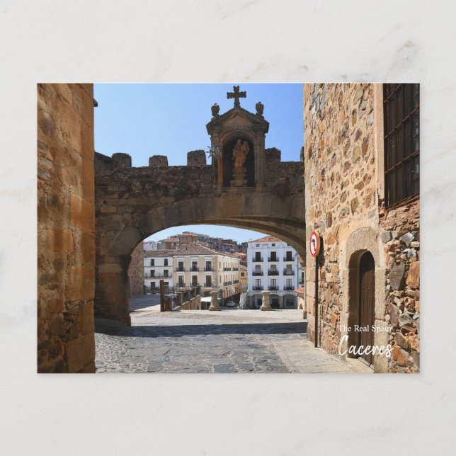 Carte Postale Arc de Cáceres, Espagne (Devant)
