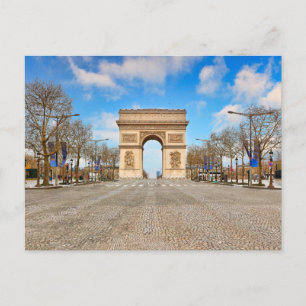 Carte Postale Arc de Triomphe à Champs Elysées à Paris, France