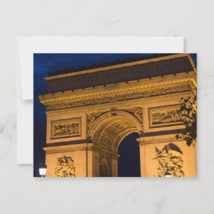 Carte Postale Arc de Triomphe à la nuit, Paris