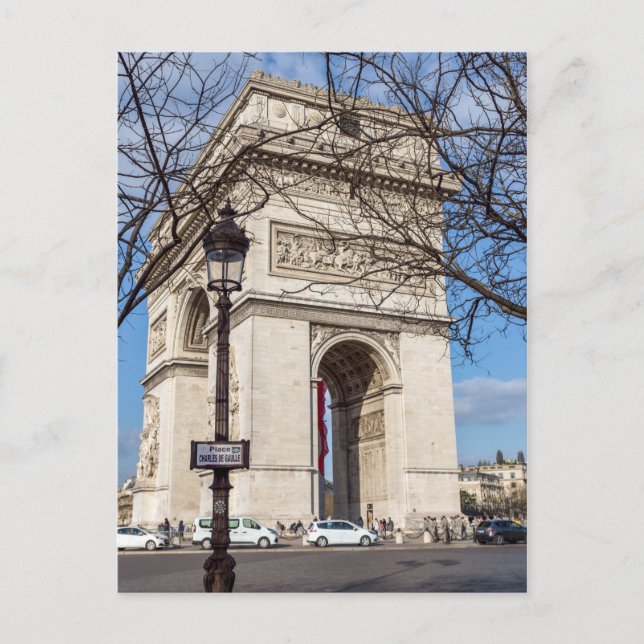 Carte Postale Arc de Triomphe à Paris, France (Devant)