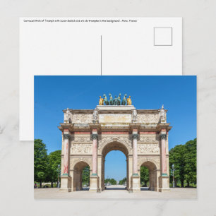 Carte Postale Arc de triomphe Carrousel à Paris, France