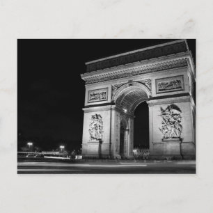 Carte Postale Arc de Triomphe la nuit à Paris