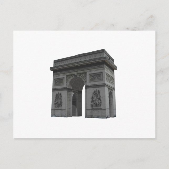 Carte Postale Arc de Triomphe : modèle 3D : (Devant)