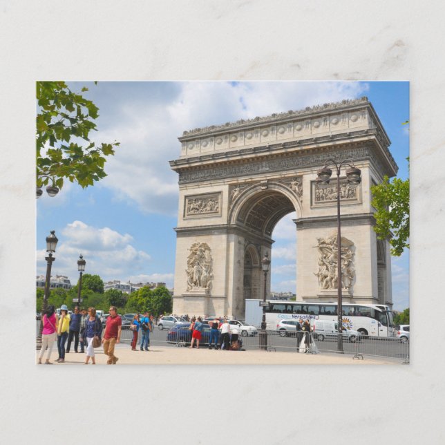 Carte Postale Arc de Triomphe sur le boulevard des Champs Elysée (Devant)
