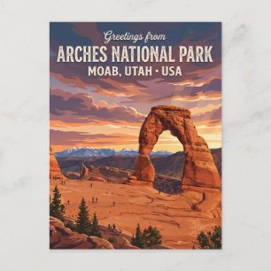 Carte Postale Arc délicat, Parc national des Arches Utah