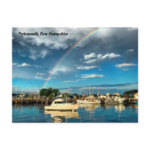 Arc en ciel au-dessus du port de Portsmouth, New H