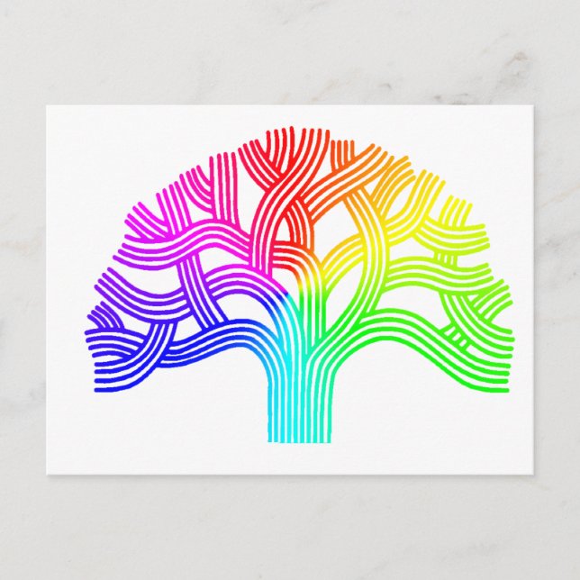 Carte Postale Arc-en-ciel d'arbre d'Oakland (Devant)