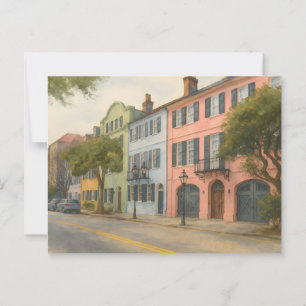 Carte Postale Arc-en-ciel de l'aquarelle de Charleston