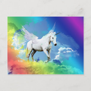 Carte Postale Arc-en-ciel de Unicorne