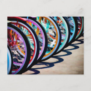 Carte Postale Arc-en-ciel des vélos