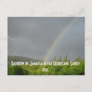 Carte Postale Arc en ciel en Jamaïque après l'ouragan Sandy 2012