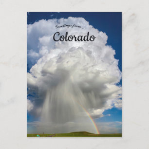 Carte Postale Arc-en-ciel et rideau de pluie dans le Colorado