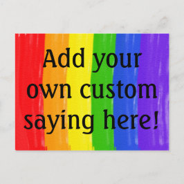 Carte Postale Arc-en-ciel personnalisable d'aquarelle