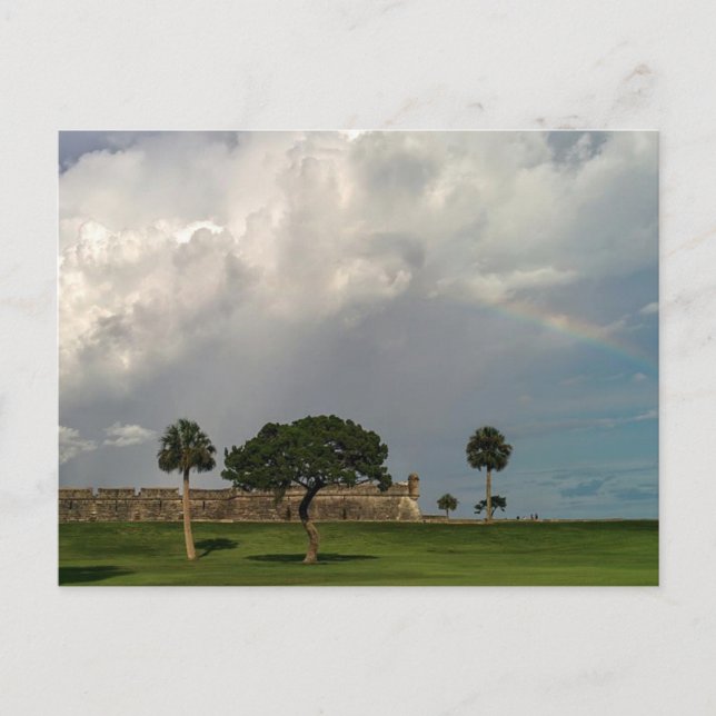 Carte Postale Arc en ciel sur Castillo de San Marcos (Devant)