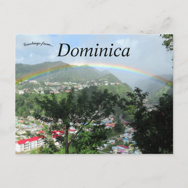 Carte Postale Arc-en-ciel sur la rivière en Dominique (Devant)