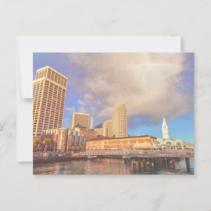 Carte Postale Arc en ciel sur la ville de San Francisco