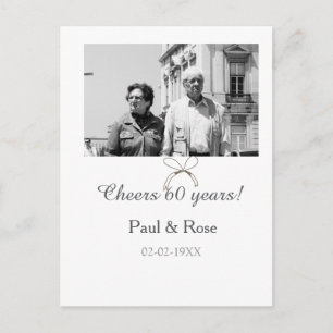 Carte Postale Arc gris félicitations pour les 60 ans de mariage 