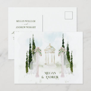 Carte Postale Arc Mariage floral