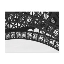 Carte postale Arc Tour Eiffel noir et blanc - Pari