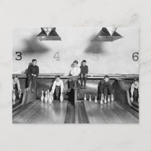 Carte Postale Arcade Bowling Alley, 1909