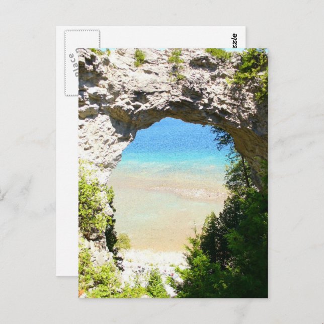 Carte Postale Arch Rock, île Mackinac (Devant / Derrière)