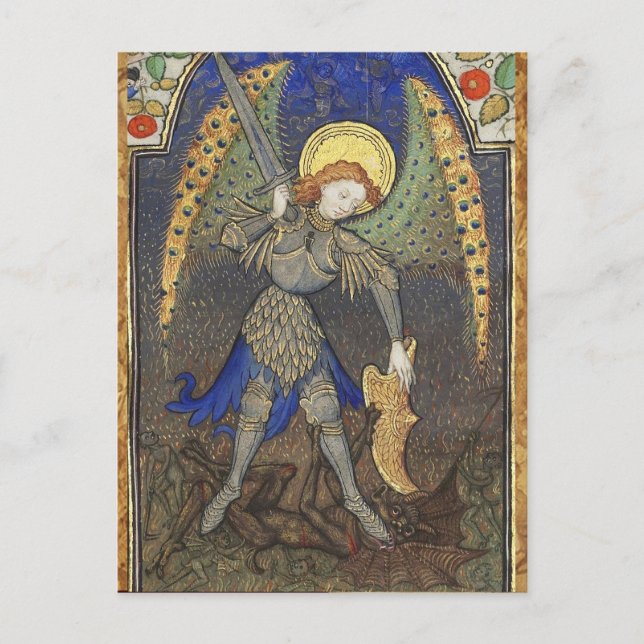 Carte Postale ARCHANGEL DE St MICHAEL AVEC DIABLE (Devant)