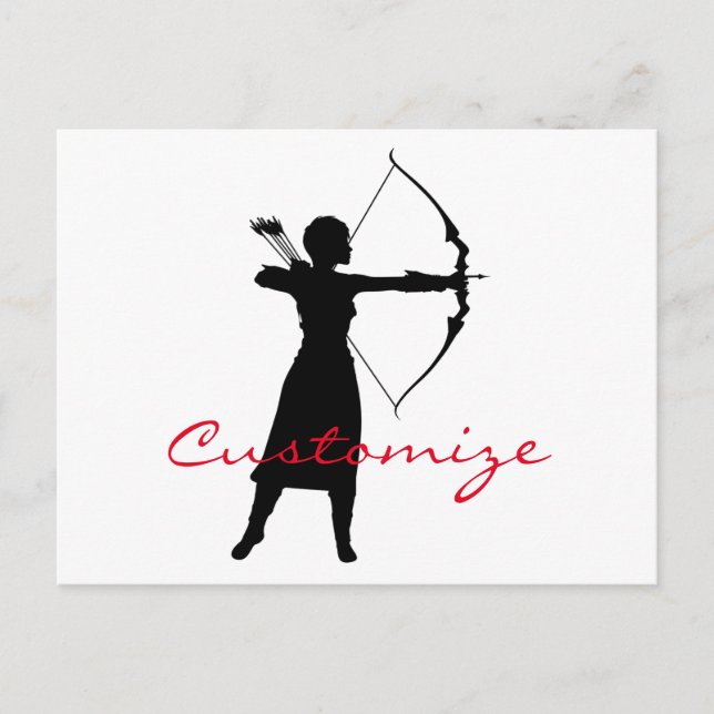 Carte Postale Archer Femme Silhouette Thunder_Cove (Devant)