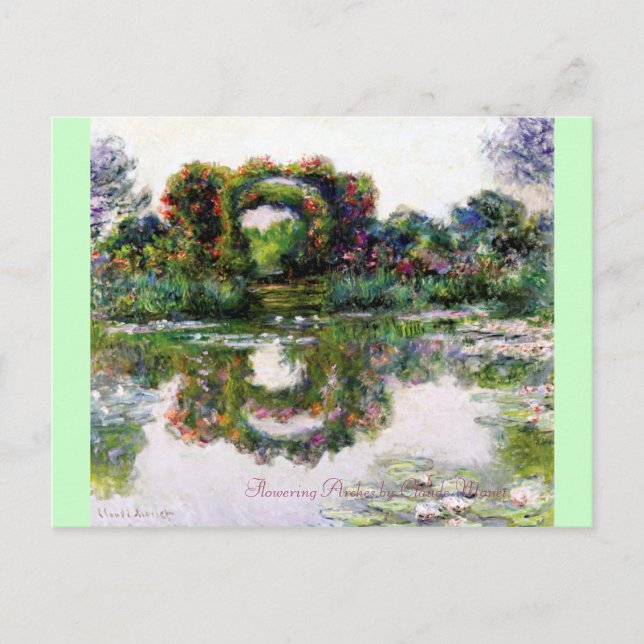 Carte Postale Arches florales par Claude Monet (Devant)