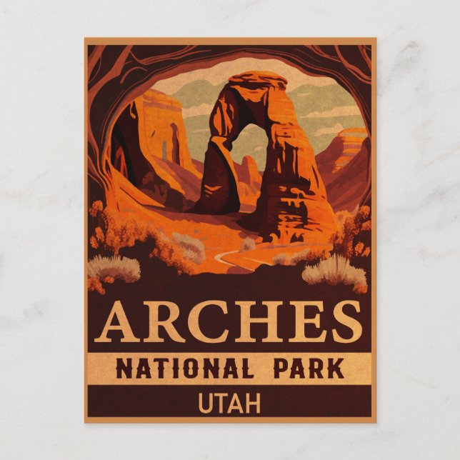 Carte Postale Arches Parc National Utah Delicate Arch (Devant)