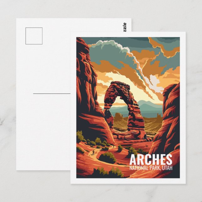 Carte Postale Arches Parc National Utah USA National Parks (Devant / Derrière)