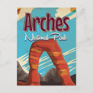 Carte Postale Arches Parc National Vacances Vintages Poster