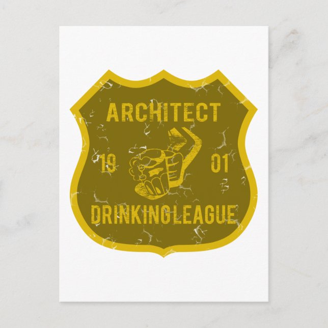 Carte Postale Architect Drinking League (Devant)