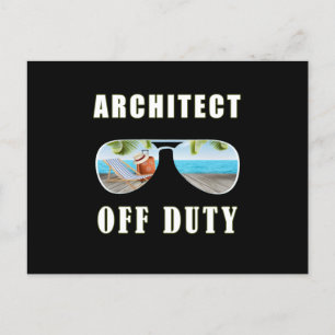 Carte Postale Architecte de service lunettes de soleil de plage 