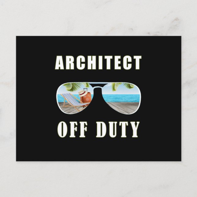 Carte Postale Architecte de service lunettes de soleil de plage  (Devant)