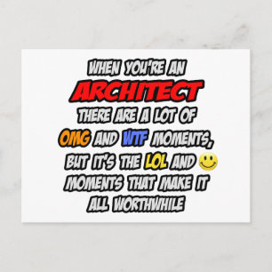 Carte Postale Architecte .. OMG WTF LOL