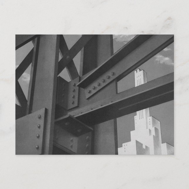 Carte Postale Architecture de gratte-ciel de construction en aci (Devant)